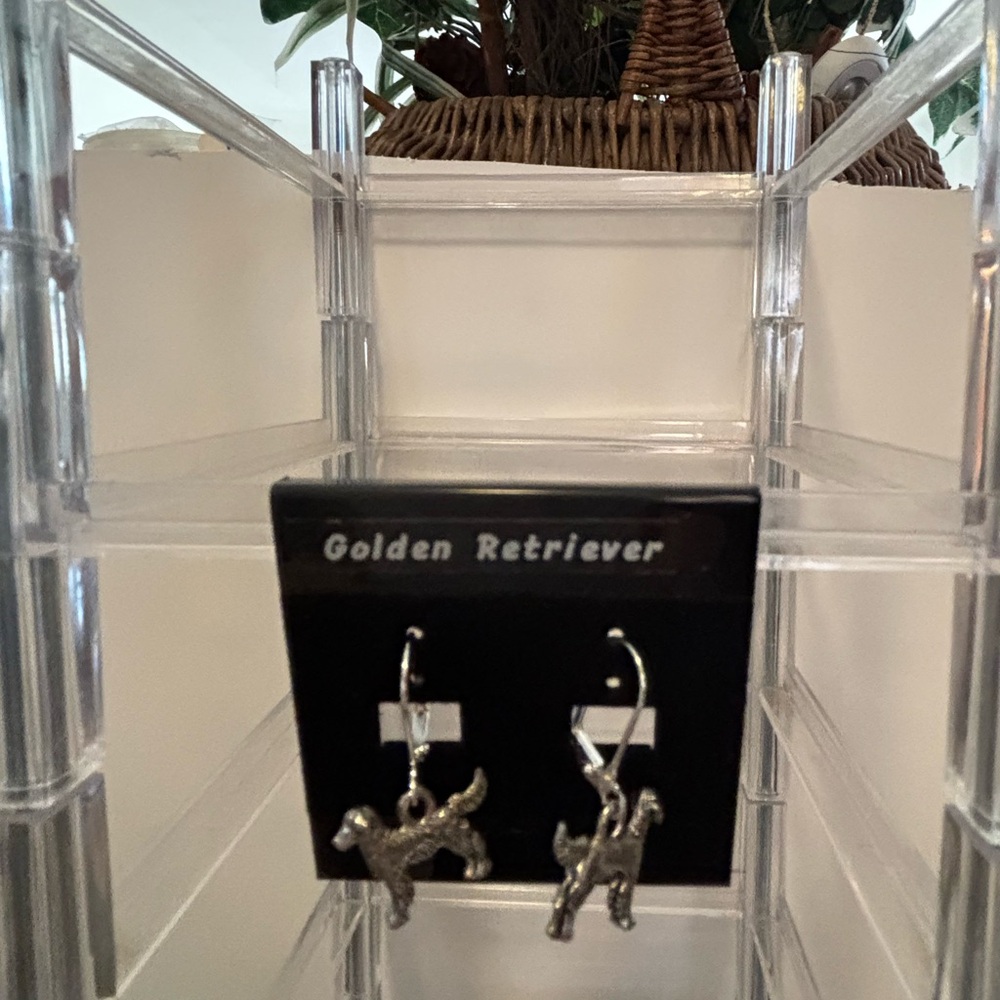Golden Retriever pewter Earrings